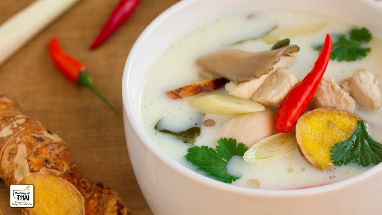 Receta de sopa tom kha gai