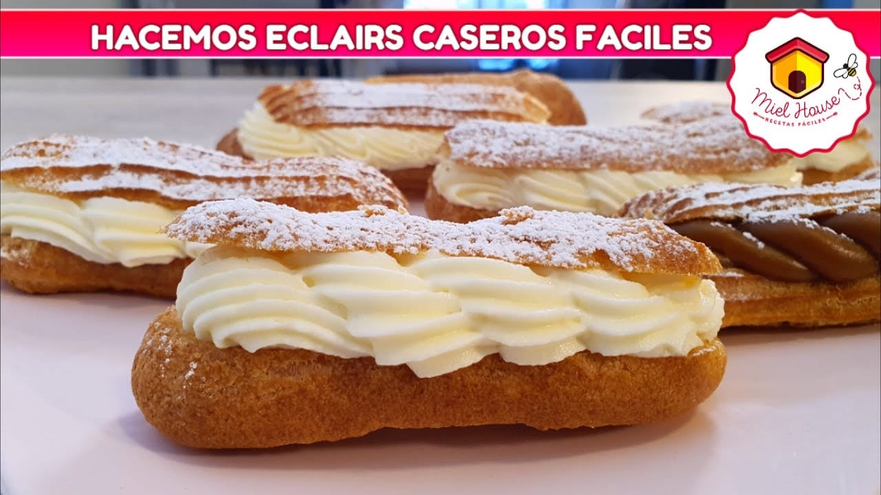 Receta-de-eclairs-rellenos-de-crema - Sonajero.es Receta de éclairs rellenos de crema