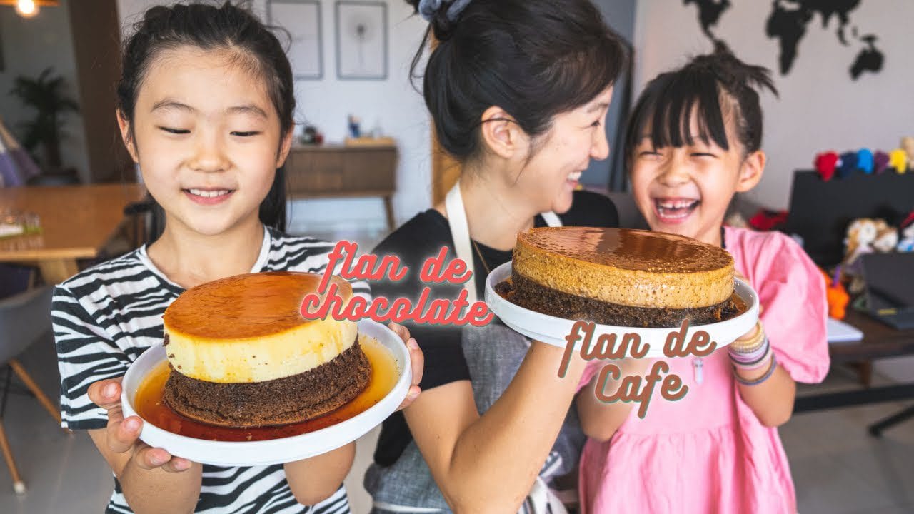 Receta de flan de chocolate y café
