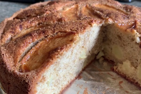 Receta de pastel de manzana y canela