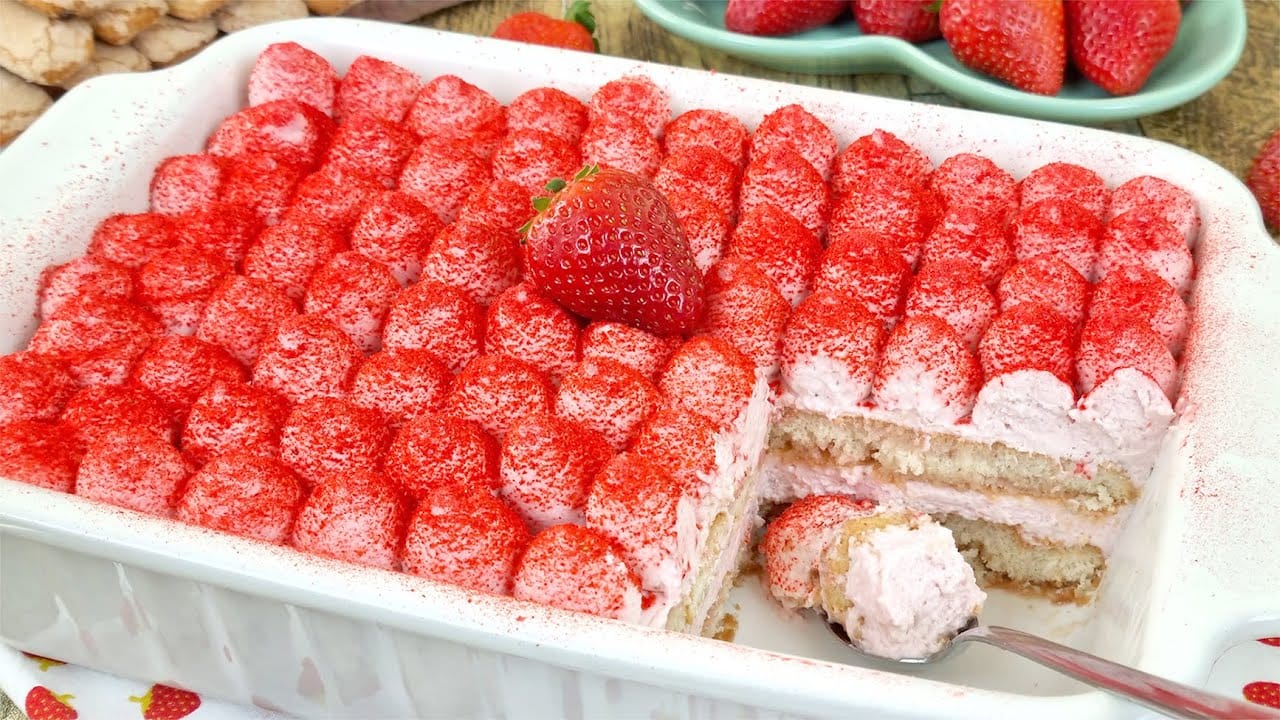 Receta-de-tiramisu-de-fresa - Sonajero.es Receta de tiramisú de fresa