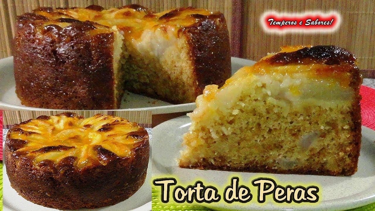 Cómo hacer un pastel de pera y nueces