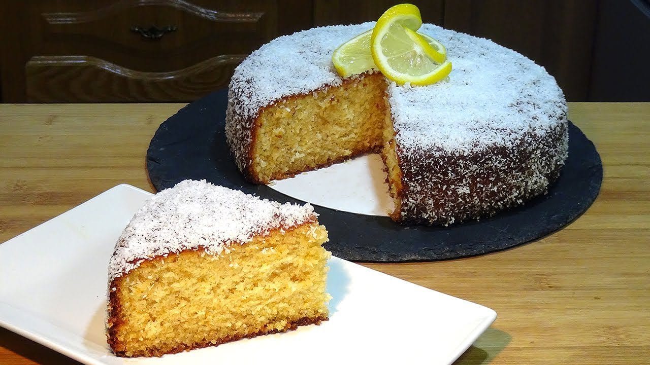 Receta de pastel de limón y coco