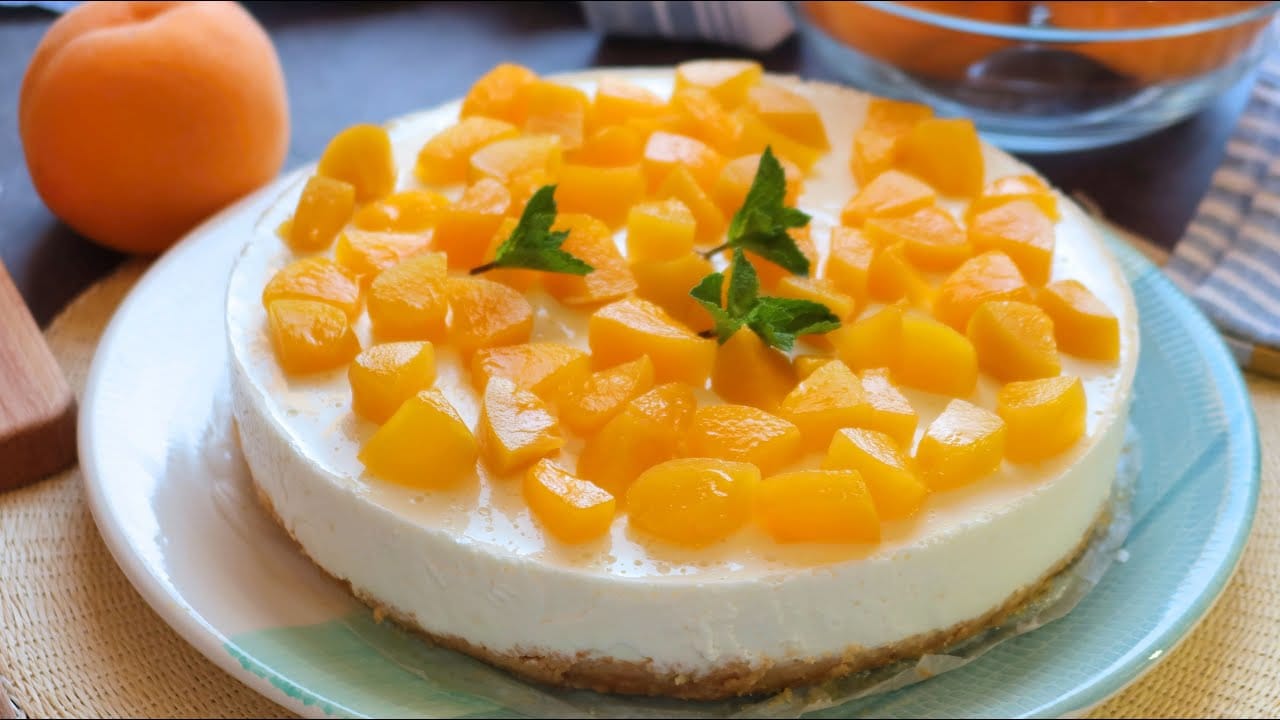 Cómo preparar una tarta de queso y melocotón
