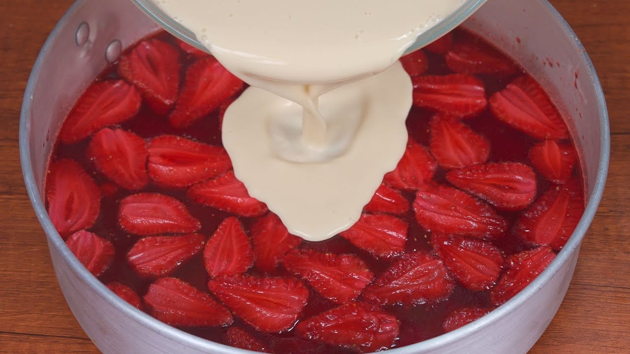 Receta de mousse de fresa y piña