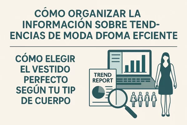 Cómo organizar la información sobre tendencias de moda y elegir el vestido perfecto según tu tipo de cuerpo