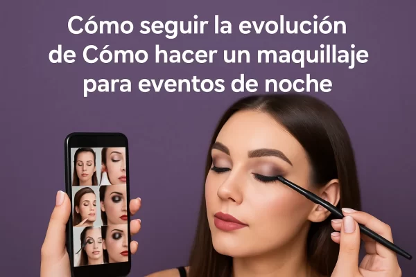 Cómo seguir la evolución de cómo hacer un maquillaje para eventos de noche paso a paso