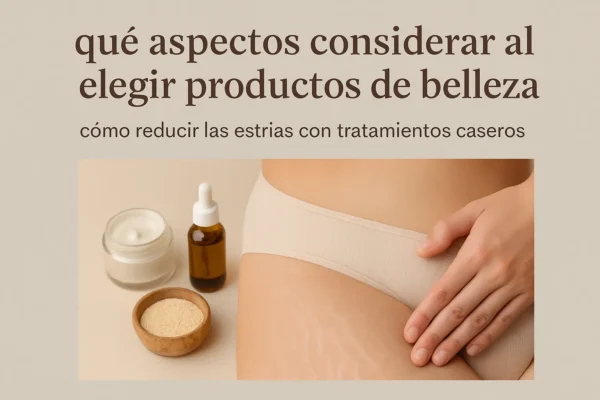 Qué aspectos considerar al elegir productos de belleza y cómo reducir las estrías con tratamientos caseros