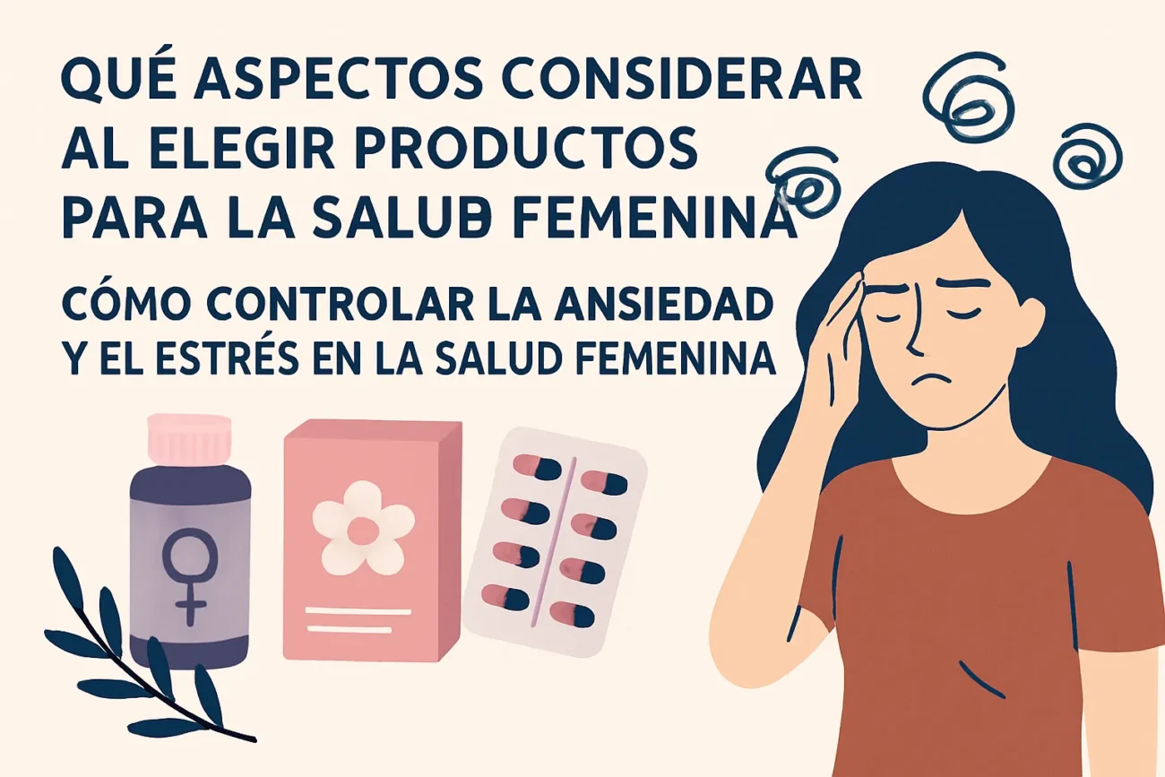 qué aspectos considerar al elegir productos para la salud femenina Cómo controlar la ansiedad y el estrés en la salud femenina