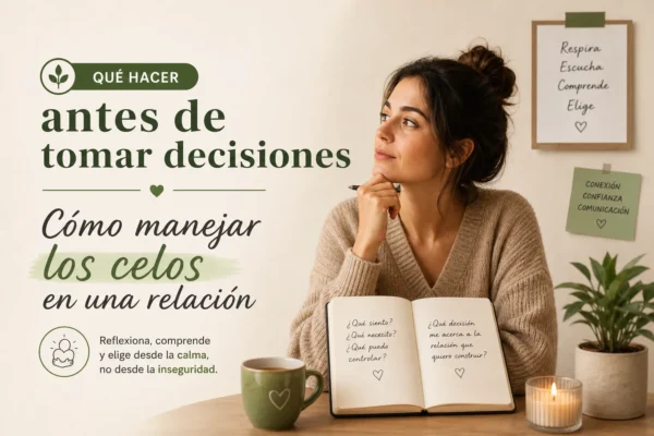 qué hacer antes de tomar decisiones Cómo manejar los celos en una relación