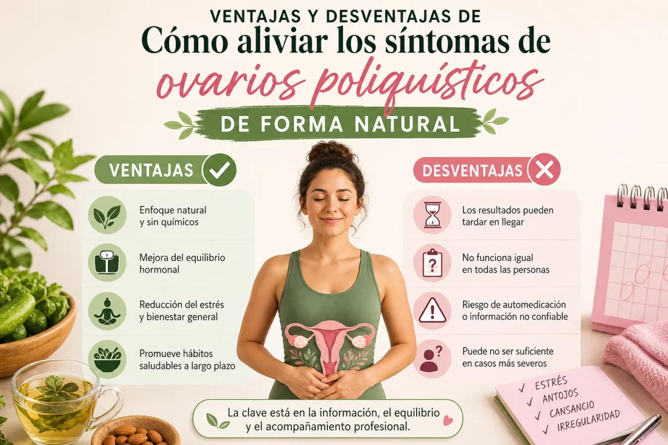 ventajas y desventajas de Cómo aliviar los síntomas de ovarios poliquísticos de forma natural
